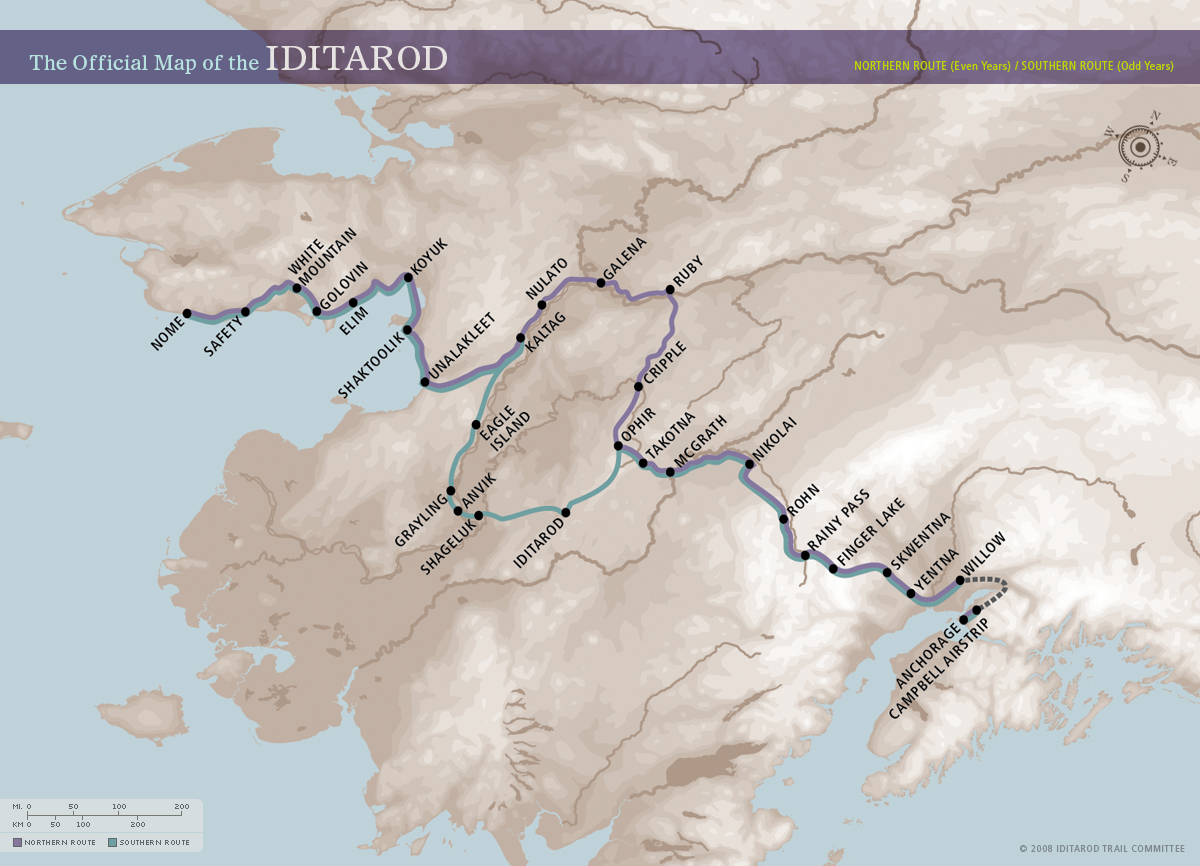 Iditarod Trail Map